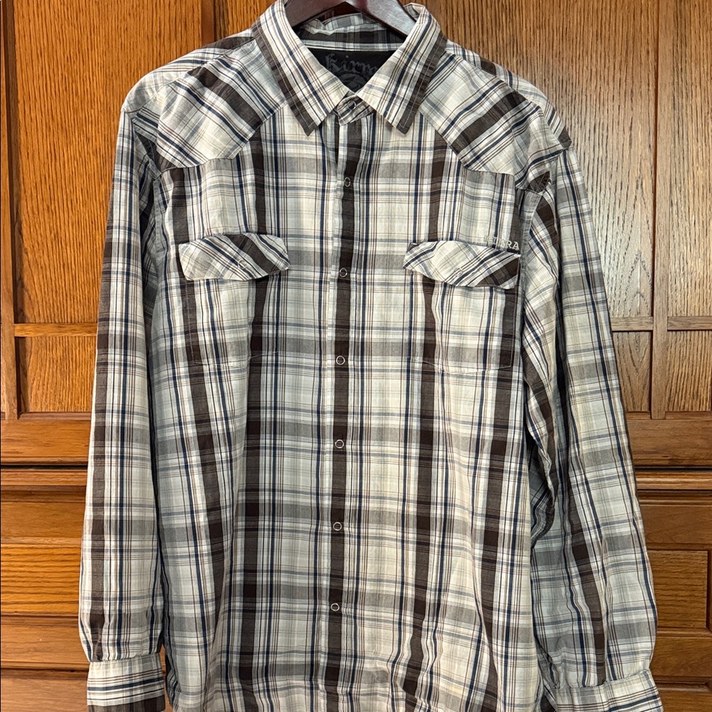Kirra PacSun Plaid Snap Shirt Country Western Cowboy Rodeo Y2K Indie Skate VTG